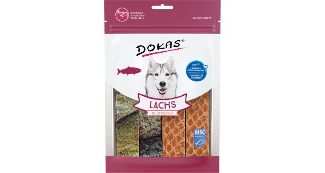 Dokas Lososové proužky 100 g Dokas Lososové proužky 100 g