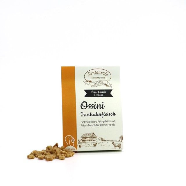 Santaniello Sušenky Ossini z krůtího masa 130 g Santaniello Sušenky Ossini z krůtího masa 130 g