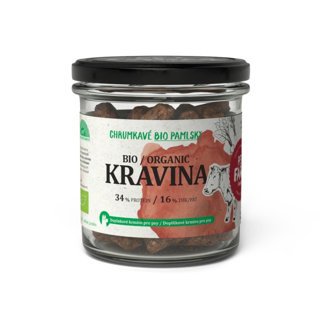 Pet Farm Family BIO Křupavé pamlsky Kravina 110 g Pet Farm Family BIO Křupavé pamlsky Kravina 110 g