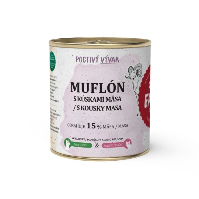 Pet Farm Family Vývar s kousky masa Muflon 270 ml