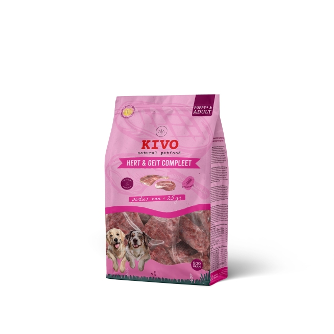 Kivo Mražené maso Jelen a koza komplet mleté kostky 500 g