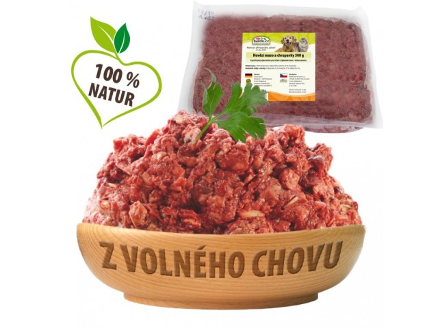 Paex Mražené Hovězí maso a chrupavky mleté 500 g Paex Mražené Hovězí maso a chrupavky mleté 500 g